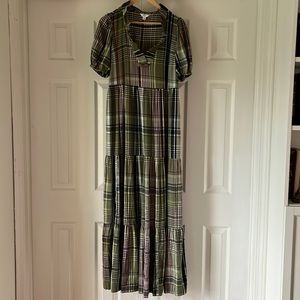 Crown and ivy green plaid dress